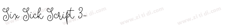 Six Sick Script 3字体转换